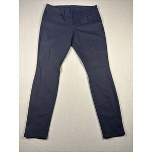 Theory Pants Womens 30 (10) Navy Blue Trouser Mid Rise Dante Office Crop